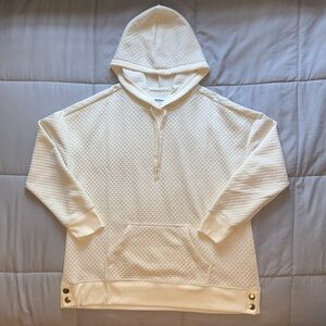 The Sweatshirt Project Cream Quilted Women's Hoodie Size Large